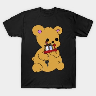 Kawaii Teddy Bear with a bulldog Tattoo machine T-Shirt